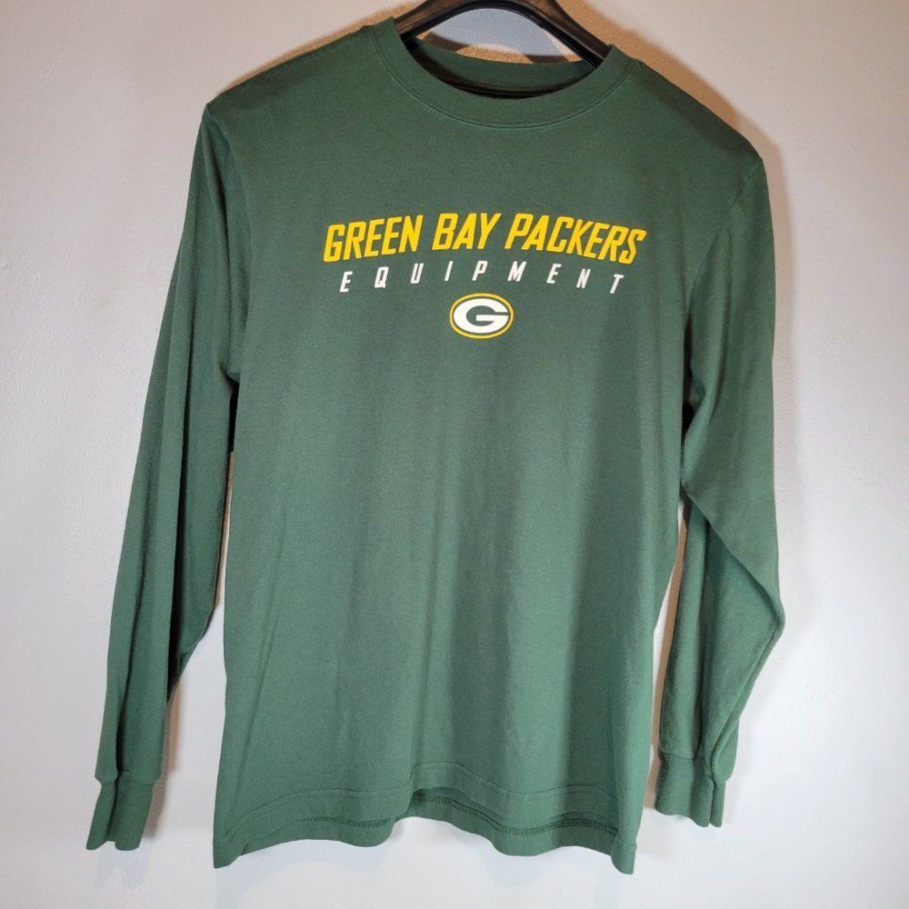 Green Bay Packers Equipment Long Sleeve T-shirt Reebok Green Size Small